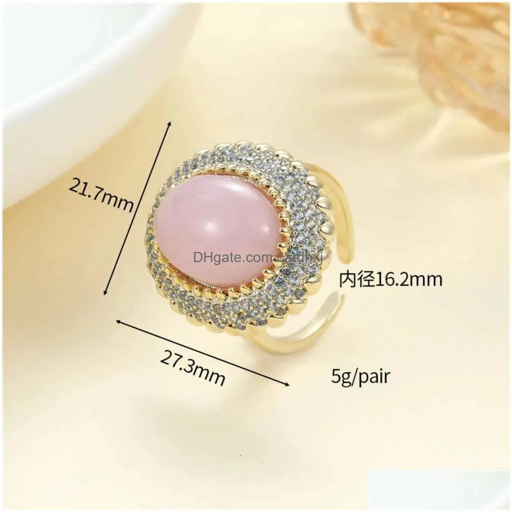 Wedding Rings Jewelry Vintage With Light Luxury Design And Exaggerated High-End Feel. Open End Ring Drop Delivery Dhael