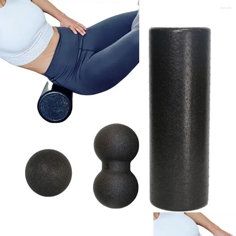 Yoga Blocks Foam Block Roller Peanut Ball Set Massage Therapy Relax Exercise Women Fitness Equipment
