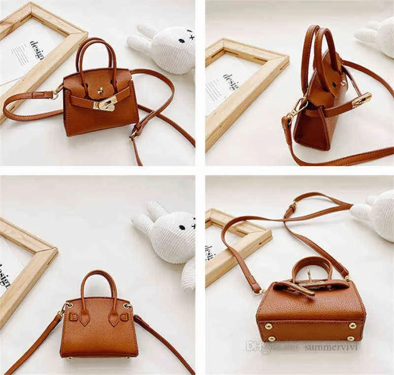 Luxury kids handbags designer girls PU leather crossbody bag lady style children single shoulder bags fashion child mini purse A8001