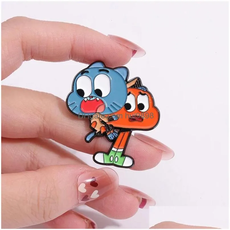 adventure anime enamel pins custom comedy animation brooches lapel badges cartoon funny jewelry gift for kids friends