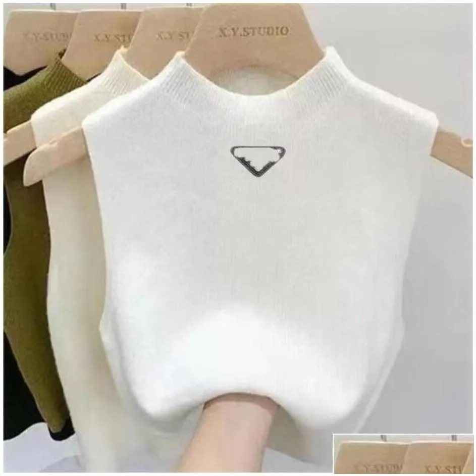 2023 NEW Summer short designer clothe woman vest womens knit shirt sexy top base shirt light thin Letter embroidery for womans vest top waistcoat jumper woman