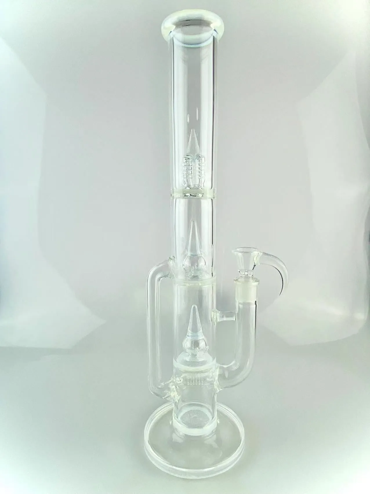 Smoking Pipes secret white treecycler flower bong high quality 18mm joint 18 inch