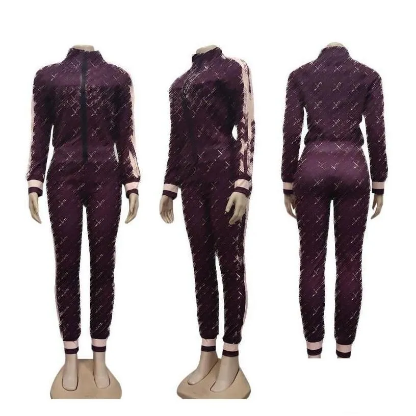 womens tracksuits fashion print luxury designer clothing famous brands womens matching set drop delivery apparel dhmkh