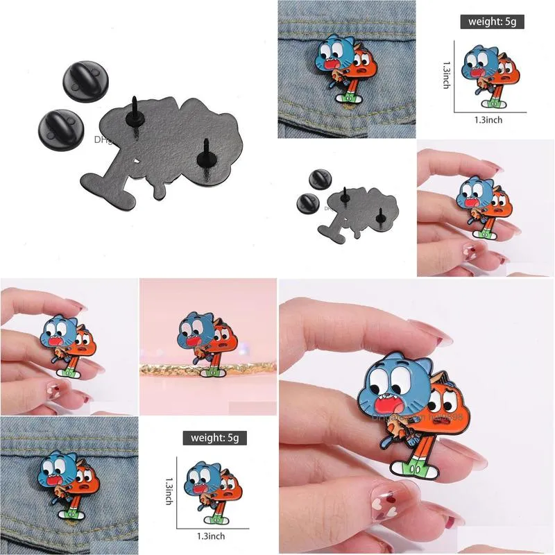 adventure anime enamel pins custom comedy animation brooches lapel badges cartoon funny jewelry gift for kids friends