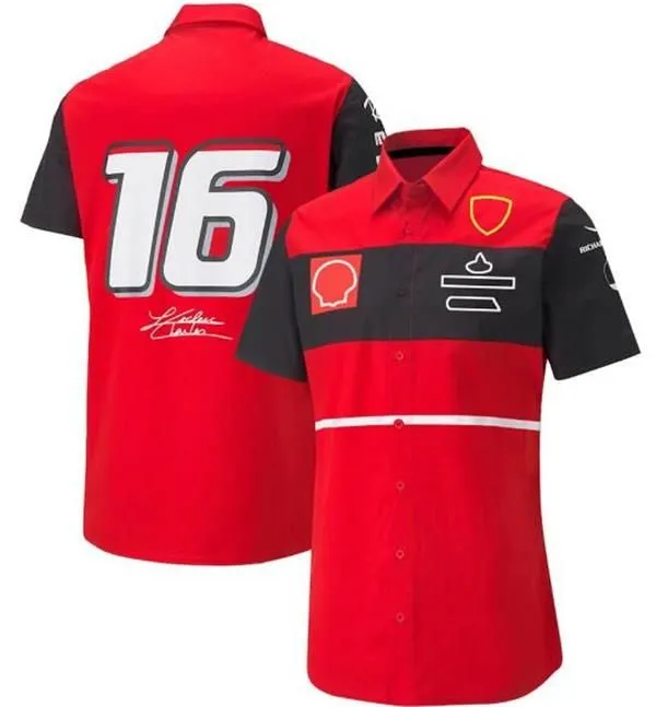 F1 Formula One short-sleeved shirt summer team polo shirt with the same custom