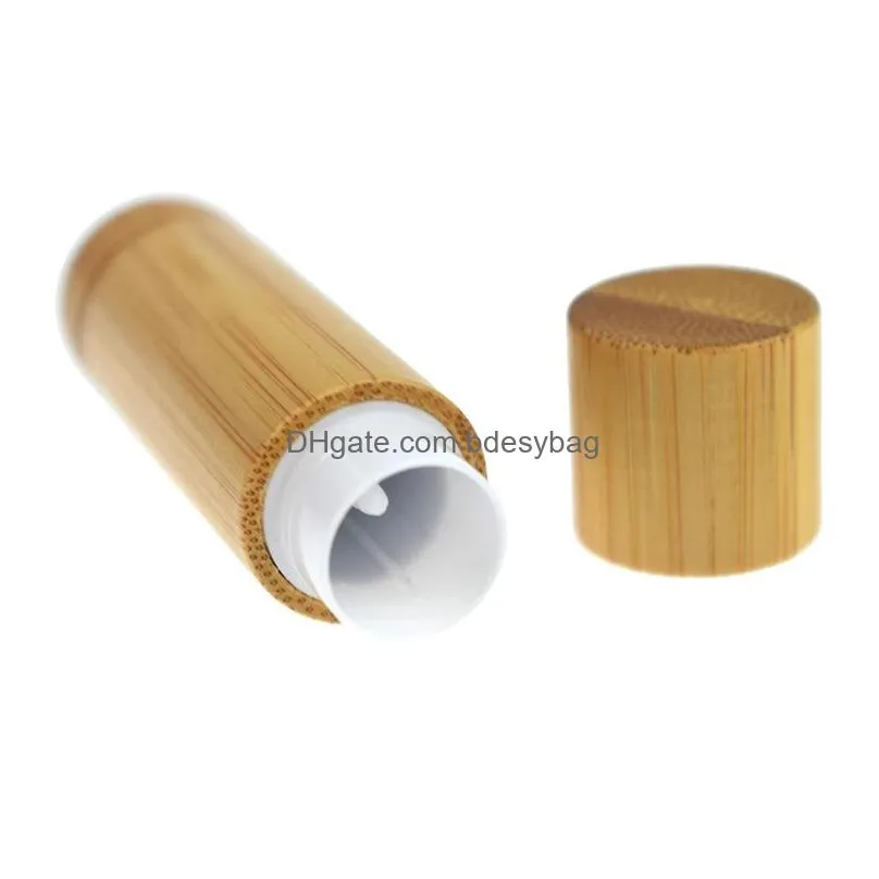 Packing Bottles Wholesale Lip Balm Tube Empty Chapstick Bottle Bamboo Tubes Gloss Storage For Drop Delivery Office School Business Ind Dhugo