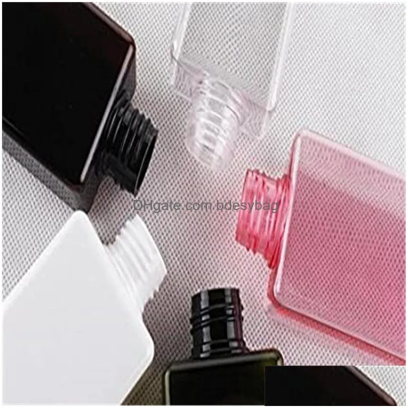 Packing Bottles Wholesale 100Ml Refillable Empty Plastic Pump Lotion Storage Container Dispenser For Makeup Cosmetic Bath Shower Shamp Dhehv