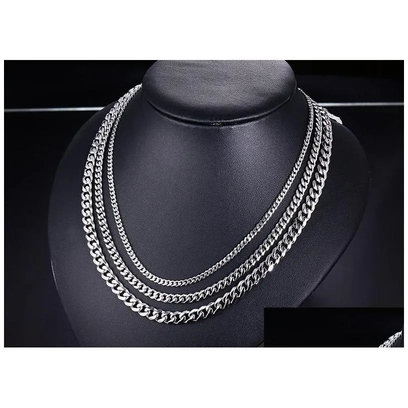 chains fashion jewel stainless steel designer necklace men necklaces women 18k gold titanium man luxury drop delivery jewelry pendant