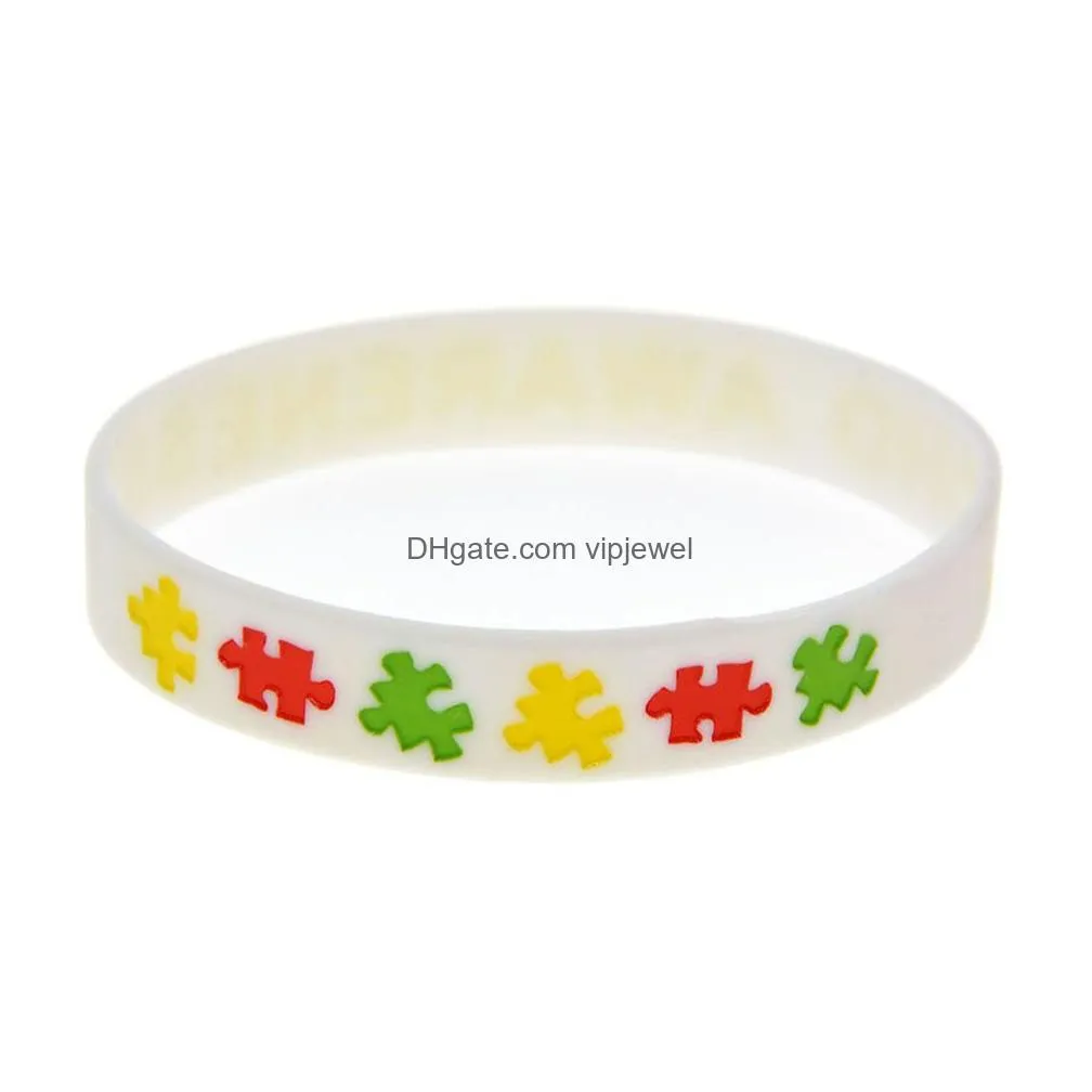 1pc adhd awareness silicone wristband multicolor logo carry this message as a reminder in daily life