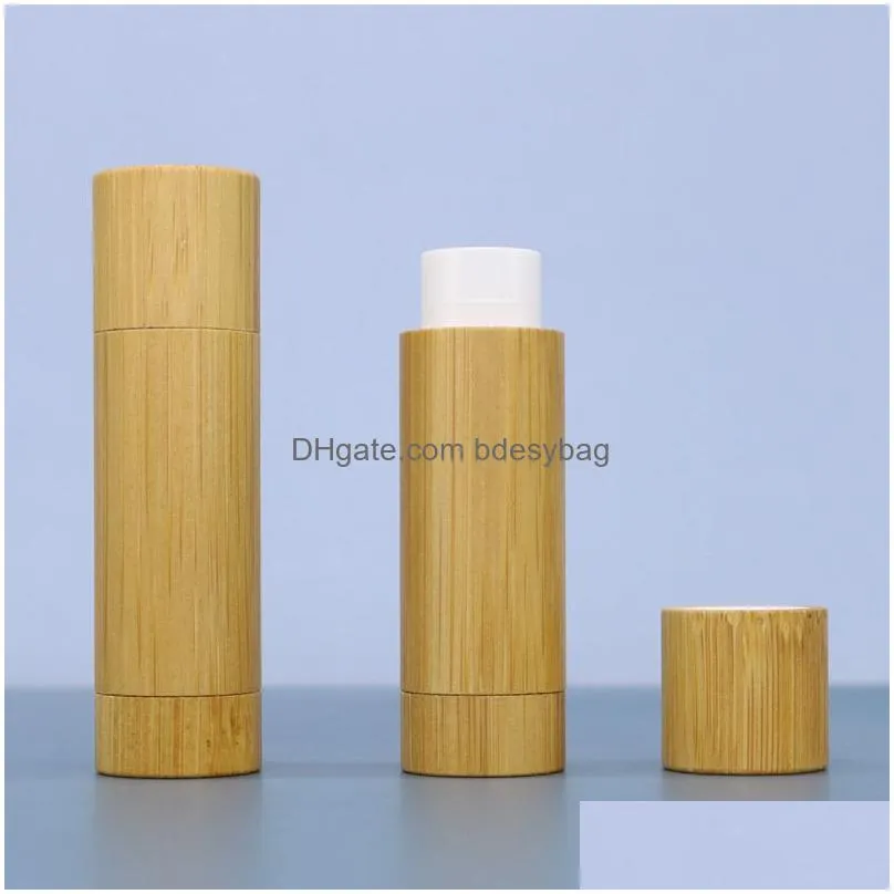 Packing Bottles Wholesale Lip Balm Tube Empty Chapstick Bottle Bamboo Tubes Gloss Storage For Drop Delivery Office School Business Ind Dhugo