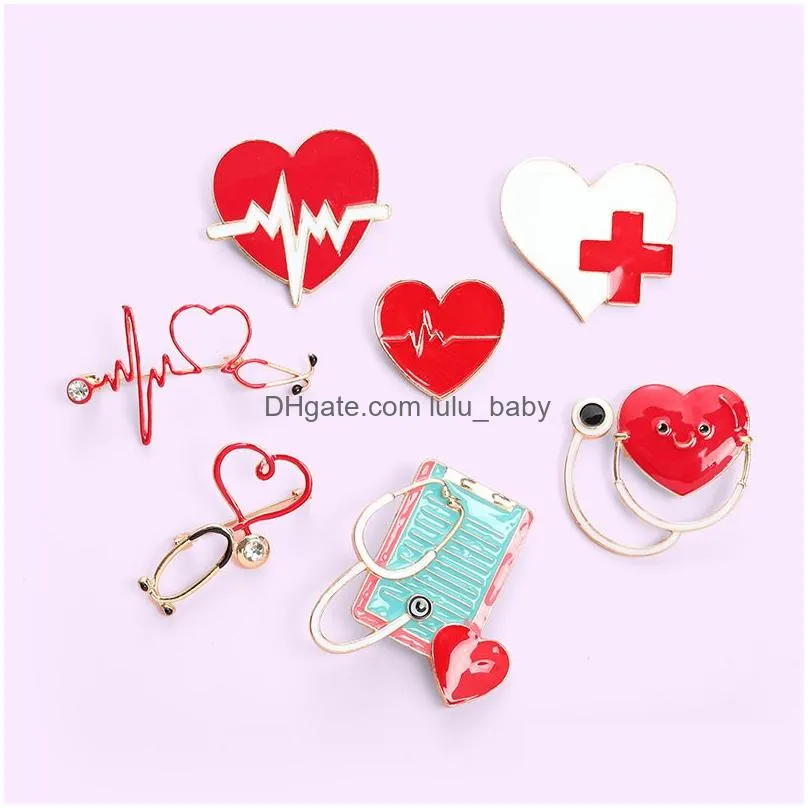 medical nurse enamel brooch pins set aesthetic cute lapel badges cool pins for backpacks hat bag collar diy fashion jewelry