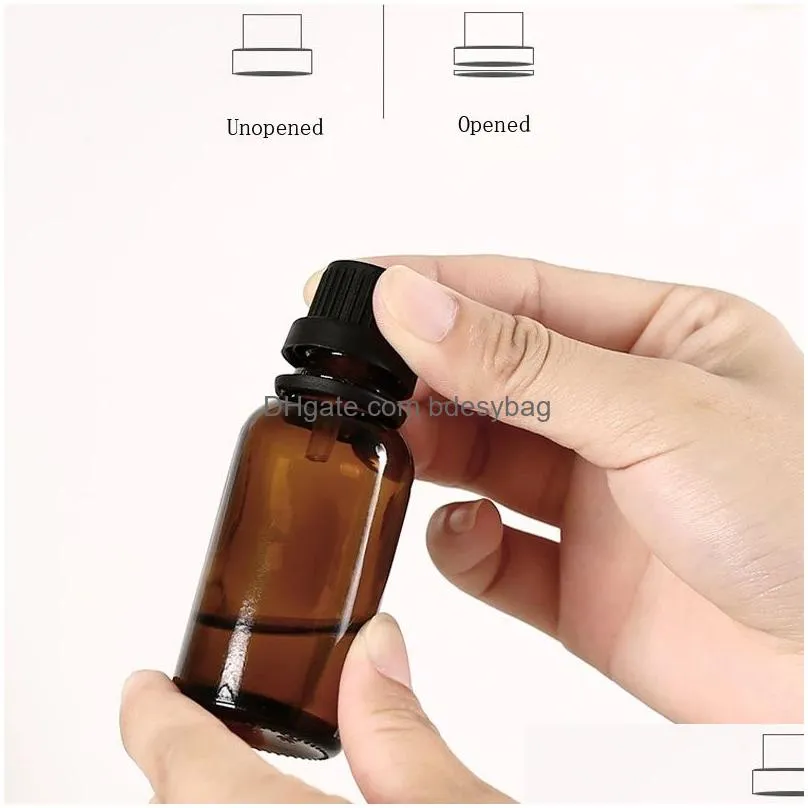 Packing Bottles Wholesale Glass For Essential Oils Dropper Vials With Orifice Cap Aromatherapy Per Samples Diy Supplies Tool Drop Deli Dh0Wj