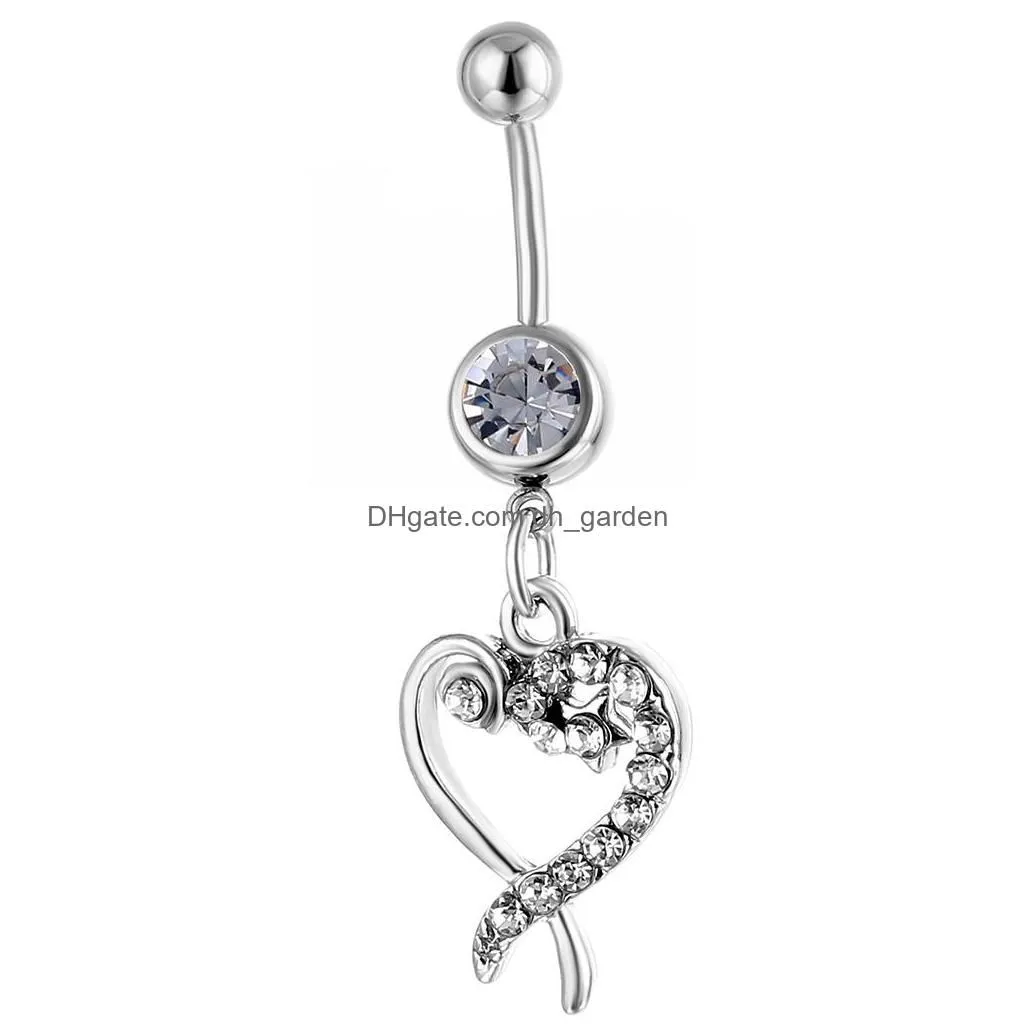 Navel Bell Button Rings D0110 Grape Belly Ring Mix Colors Drop Delivery Jewelry Body Dhgarden Dhd12