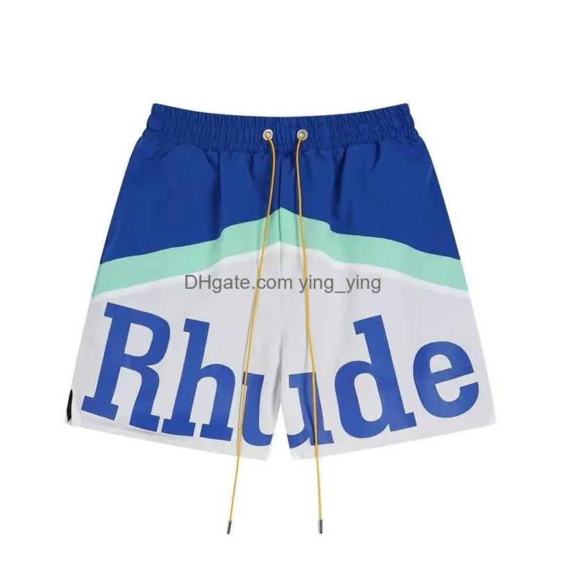 rhude shorts mens shorts designer shorts summer womens casual shorts letter printing swim shorts size s-xl mens waterproof quick dry shorts breathable