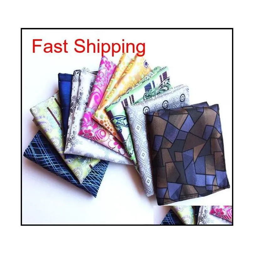 New Arriver Men Paisley Tie Pattern Pocket Square Handkerchief Silk Hanki qylKdx dhseller2010