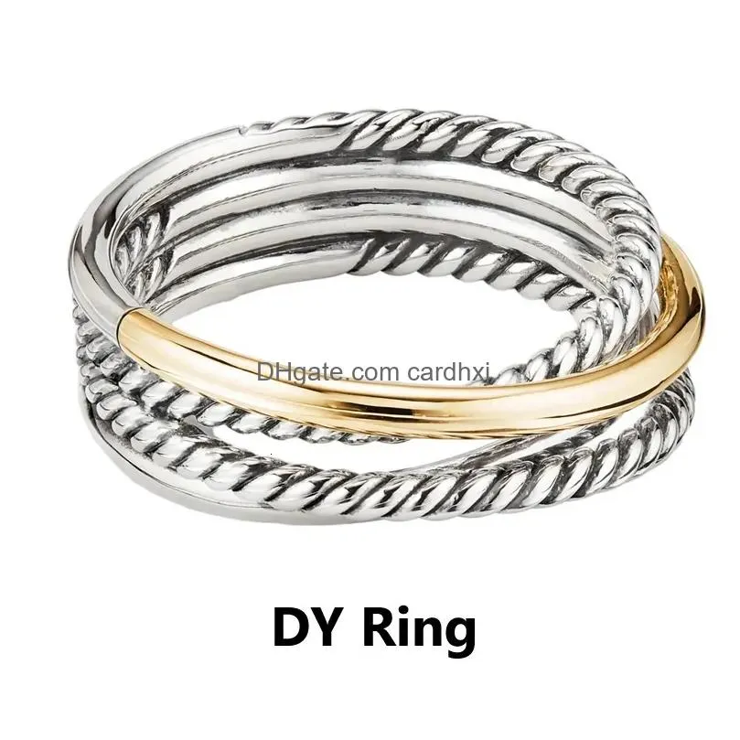 Solitaire Ring Dy For Women 1 High Quality Station Collection Vintage Ethnic Loop Hoop Pendant Punk Jewelry Band Drop Delivery Dhc0Z