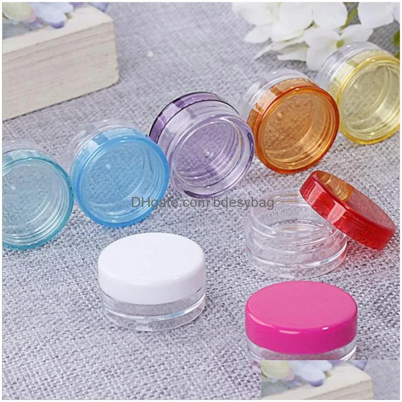 Packing Bottles Wholesale 3G 5G Empty Cosmetic Container Plastic Bottle Jars Small Pot With Screw Cap Lid For Makeup Eye Shadow Jewelr Dhknx