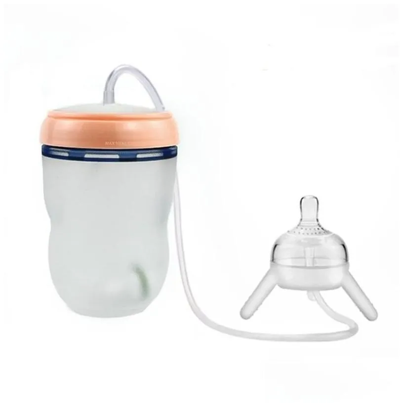 baby bottles feeding bottle long st hands mtifunctional kids milk cup sile sippy no a 2204149466163 drop delivery maternity otd5e