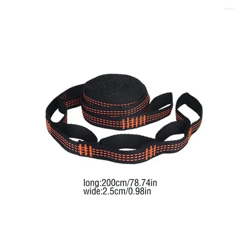 Camp Furniture 2 Pieces Hammock Strap 5 Ring Adjustable Camping Replacement Straps