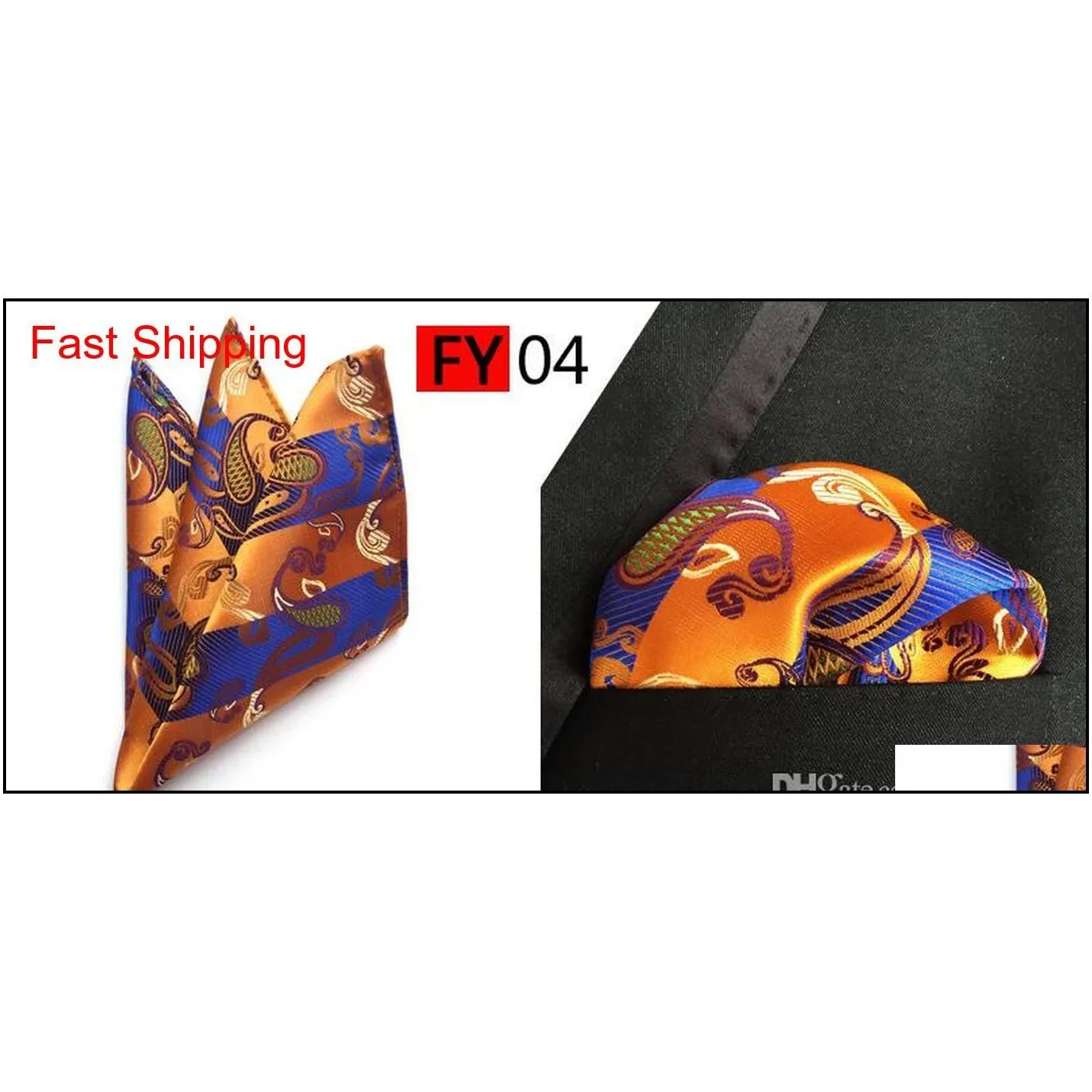 New Arriver Men Paisley Tie Pattern Pocket Square Handkerchief Silk Hanki qylKdx dhseller2010