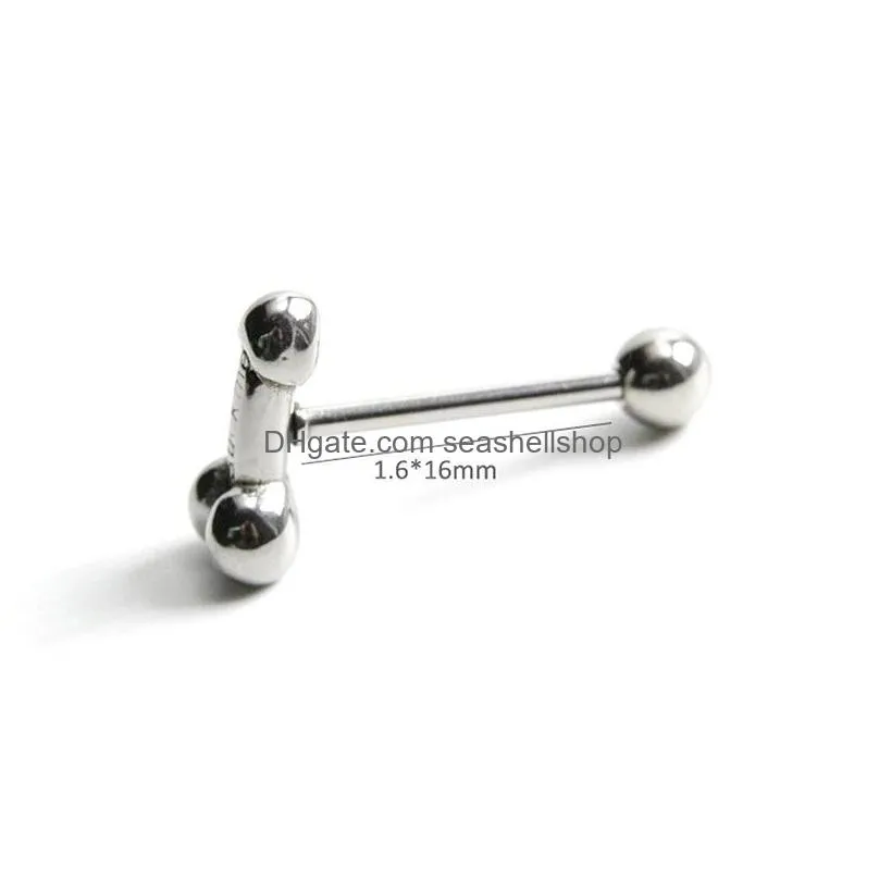 316L Surgical Steel Barbell Cool Design Tongue Piercing Jewelry Fashion Body Jewelry Punk Accessories