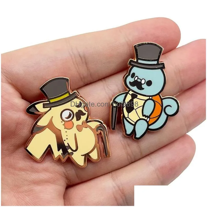 childhood game yellow elf turtle badge cute anime movies games hard enamel pins collect cartoon brooch backpack hat bag collar lapel