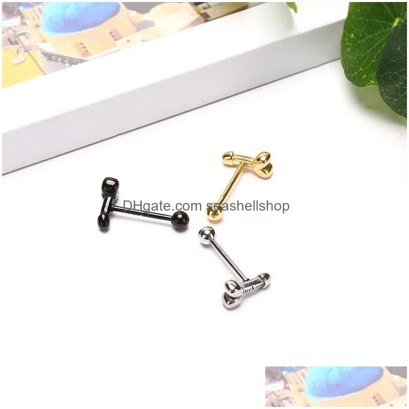 316L Surgical Steel Barbell Cool Design Tongue Piercing Jewelry Fashion Body Jewelry Punk Accessories