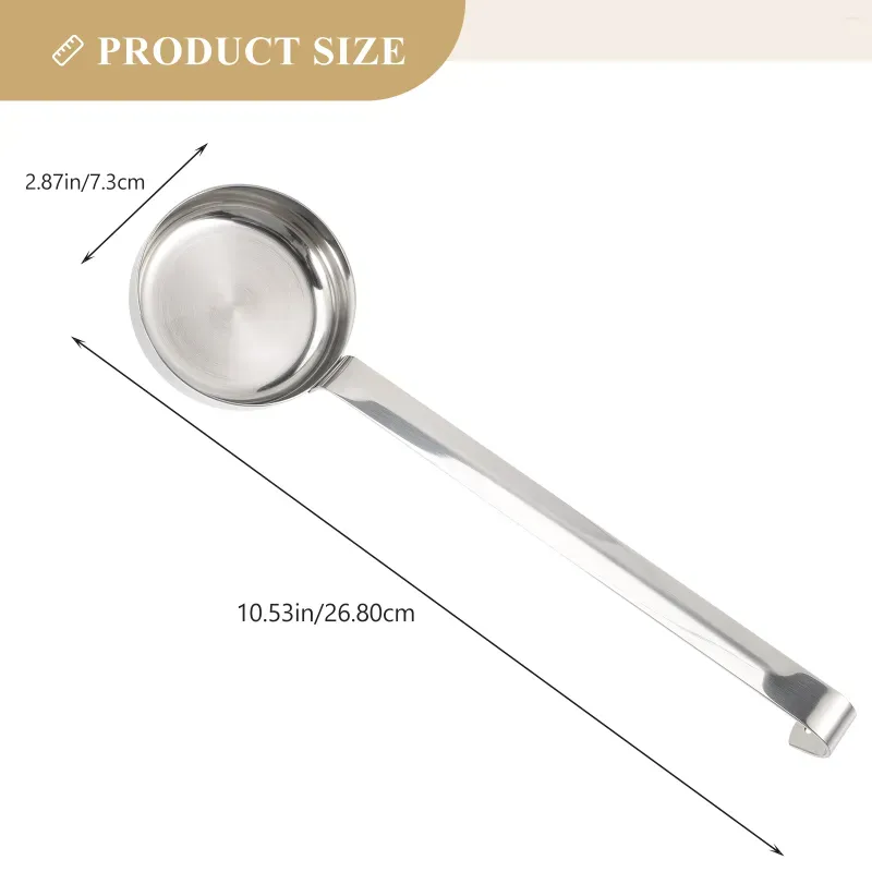 Spoons Metal Pizza Sauce Stainless Steel Spread Ladle Durable Baking Kitchen Measuring