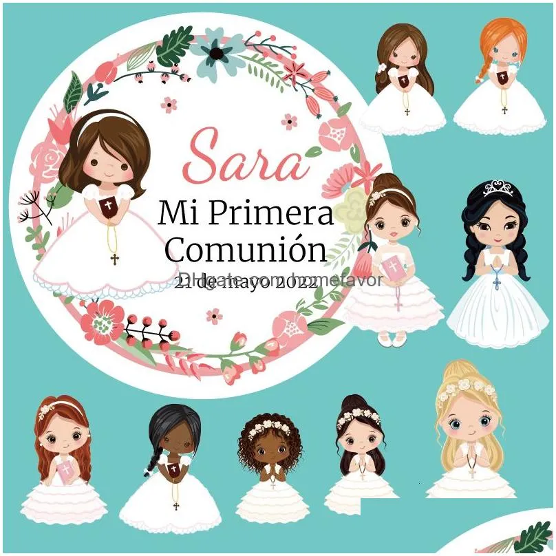 other event party supplies custom personalized boy girl first communion stickers first holy communion favor labels baptism 100 pieces