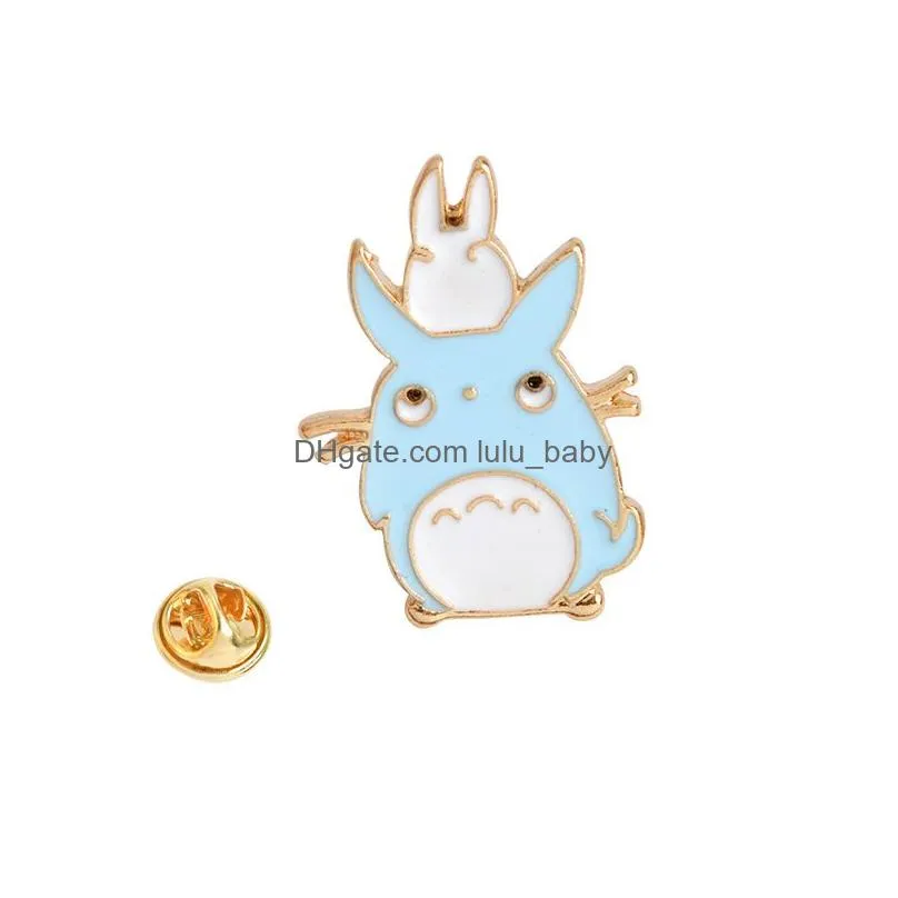 cartoon animal little penguin kitten enamel brooches pins animal kids cute kawaii metal badge for women fashion jewelry