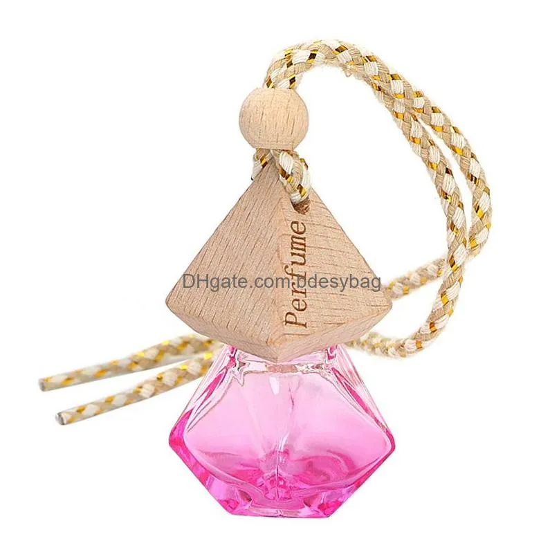 Packing Bottles Wholesale Car Per Bottle Air Freshener Diffuser Hanging Empty Glass Refillable Ornaments  Oil Pendant Drop De Dhofe