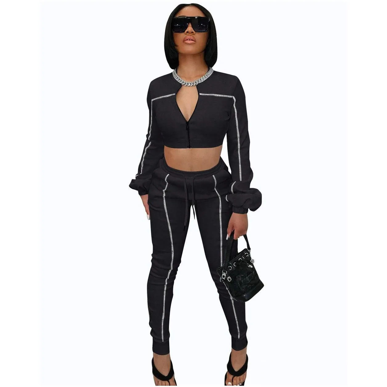 Bulk Items Wholesale Lots Fall Winter Tracksuits Women Outfits Two Piece Set Long Sleeve Jacket and Pants Matching Sweatsuits Outdoor Jogger suits Clothes