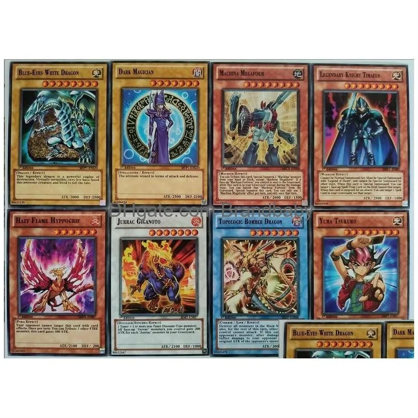 Card Games Classic Yu-Gi-King English Game Foreign Trade Yuh Iron Box Yu-Gi-Oh 40 Cards Plus 1 Flash The Packaging Pattern Is Often C Dhovx