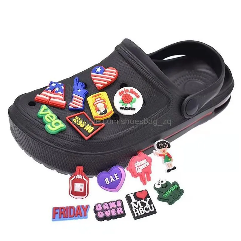 Manufacture Wholesale Mexican Style Croc Jibbitz Charms Fit for Boys Teens Adult Xmas Party Favous