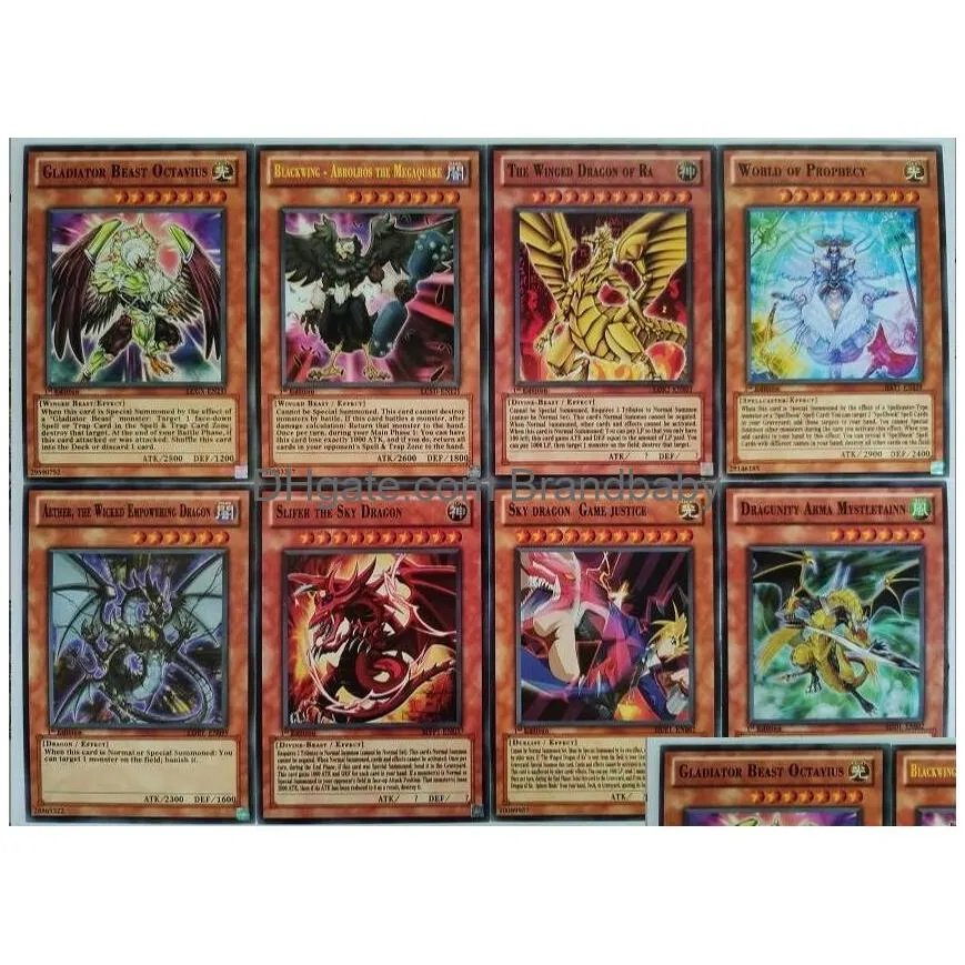Card Games Classic Yu-Gi-King English Game Foreign Trade Yuh Iron Box Yu-Gi-Oh 40 Cards Plus 1 Flash The Packaging Pattern Is Often C Dhi0K