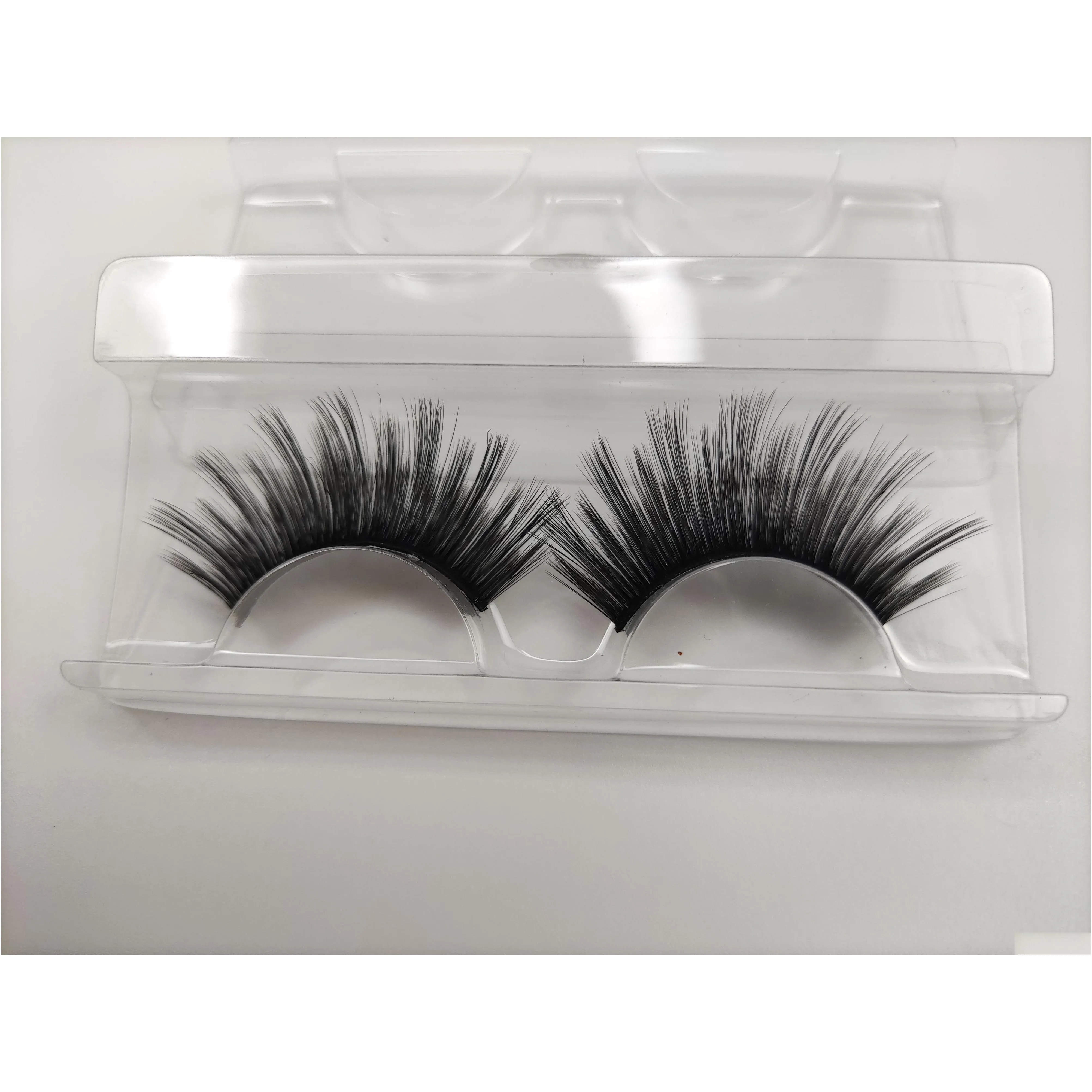 1pair 3D Mink Hair Eyelashes private OEM Logo Acceptable 3D Silk Protein Lashes 100% Cruelty Free Dramatic False Eyelash natural 28