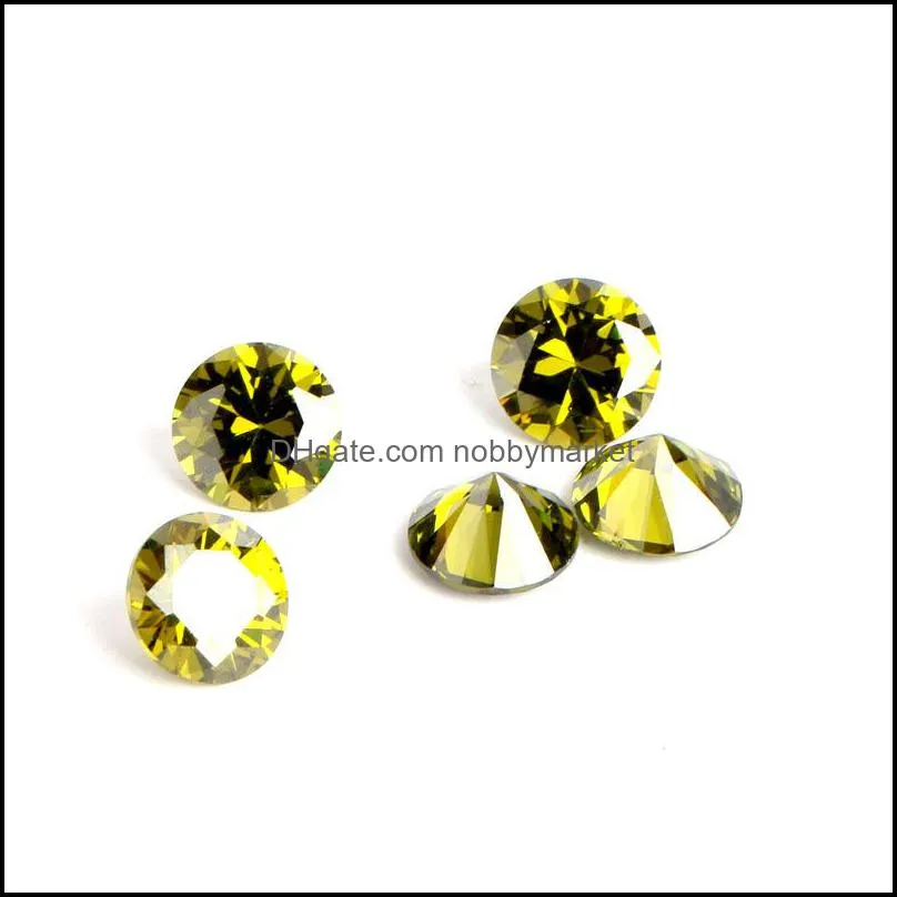 50pcs/lot Super Flash Loose Colorful Zircon Pointed Bottom Rhinestones Artificial Gemstone Jewelry Decoration 10mm