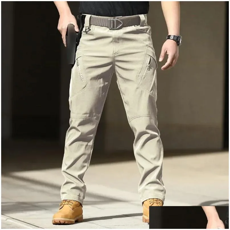Men`S Pants City Military Tactical Men T Combat Army Casual Hiking Outdoors Trousers Cargo Waterproof 240112 Drop Delivery Apparel Cl Dhqmd