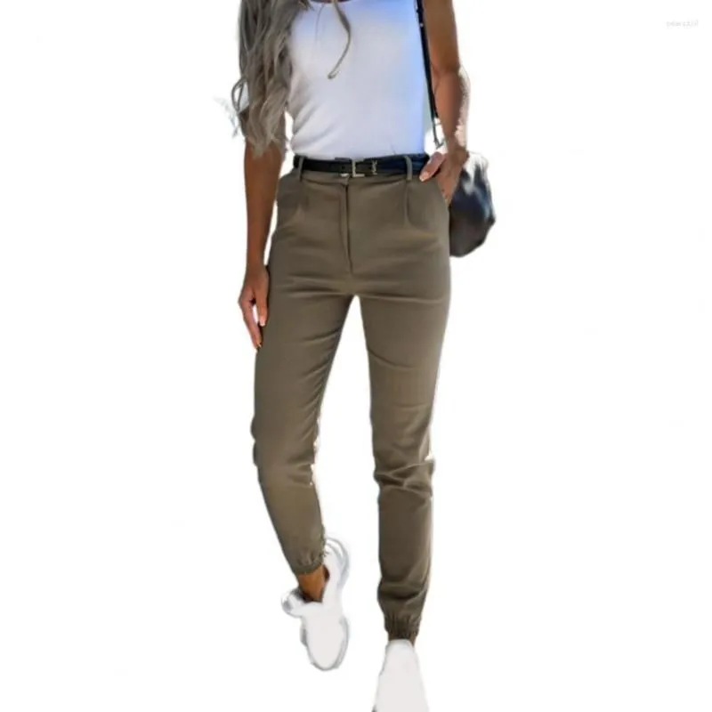 Women`s Pants Women Bodycon Cropped Spring Autumn All Match Ankle Tied Mom Ripped Jeans Stright Trousers Woman Career