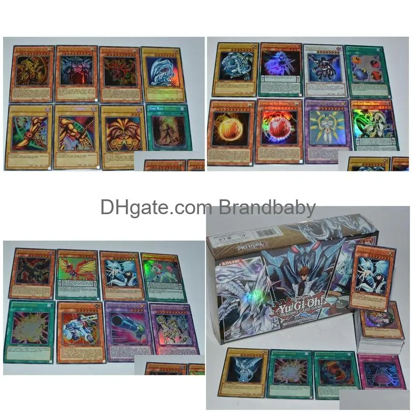 Card Games Yuh 100 Piece Set Box Holographic Yu Gi Oh Game Collection Children Boy Childrens Toys 220725 Drop Delivery Gifts Puzzles Dhqfx