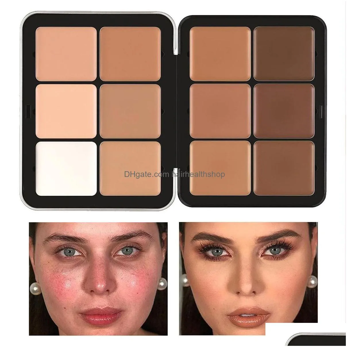 Concealer 12 Color Blush Set Natural Blemish Brightening Highlighter 16 Waterproof face contour cream palette custom 230725