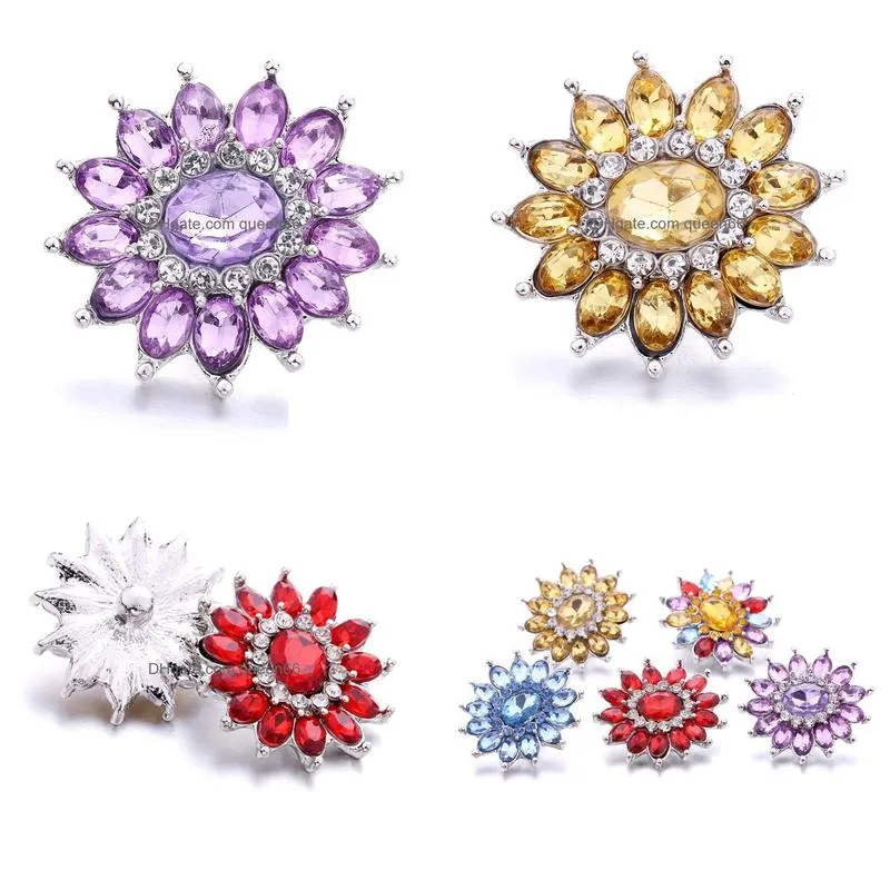 Clasps & Hooks Fascinating Rhinestone Gadget Fastener 18Mm Snap Button Clasp Charms For Snaps Jewelry Findings Suppliers Drop Delivery Dhkss