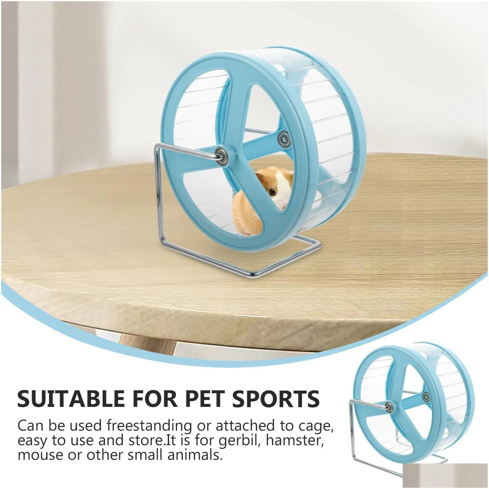 Small Animal Supplies Wheel Hamster Running Exercise Toy Rat Saucer Sports Pet Silent Guinea Chinchilla Flying Toys Jogging Cage Larg Dh84T