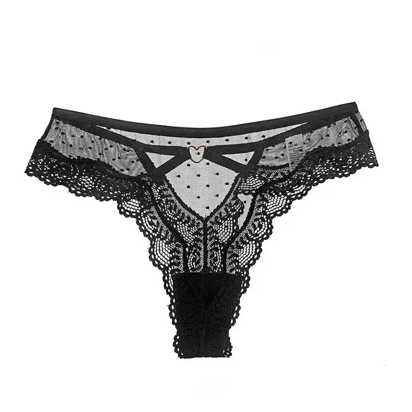 Women`S Panties Low Waist Hollow Out Flower Lace Y Womens Underwear Thong String Transparent Mesh Seamless Briefs Drop Delivery Appar Dhibf