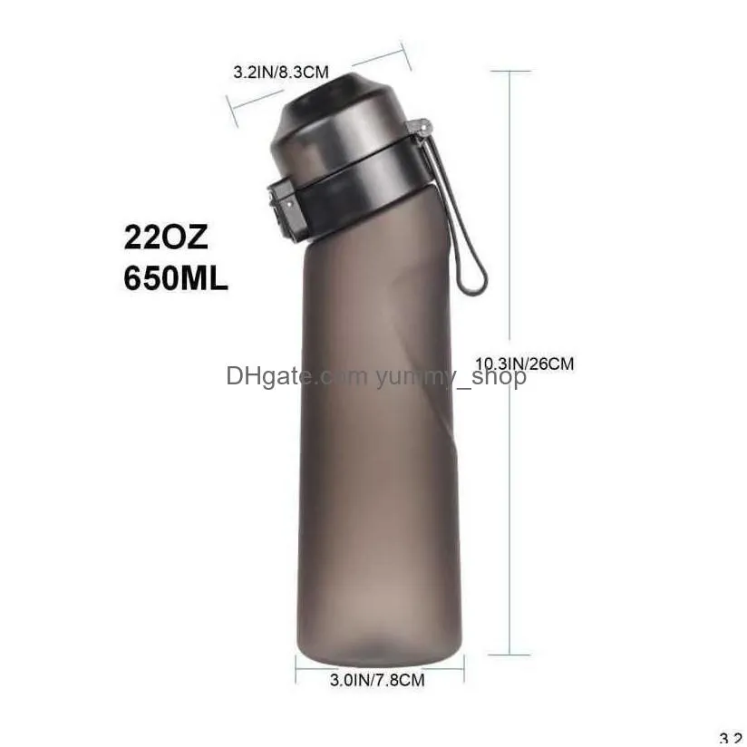 water bottles 650ml cup air flavored sports bottle suitable for outdoor fitness fashion fruit flavor scent up drop delivery home garde