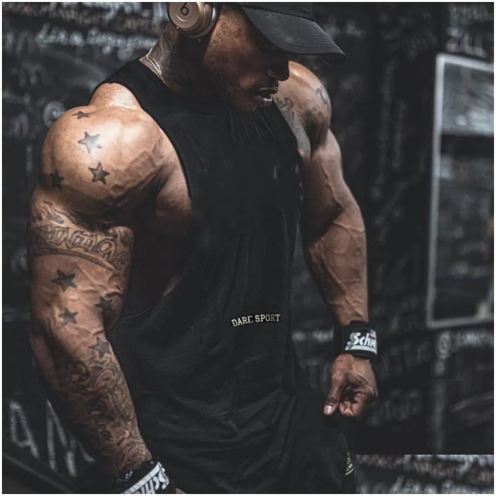Men`S Tank Tops Mens Fitness Top Summer Bodybuilding Vest Cotton Sleeveless Muscle Breathable Male Tanktop Gyms Clothing Men Drop Del Dhvjz