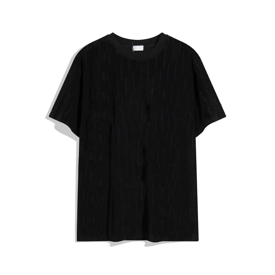 Designer Tees Mens Oblique Print T-Shirts Summer Towel Jacquard Fabric Casual Long T Shirt for Men and Women Tee Polos Euro S-XL