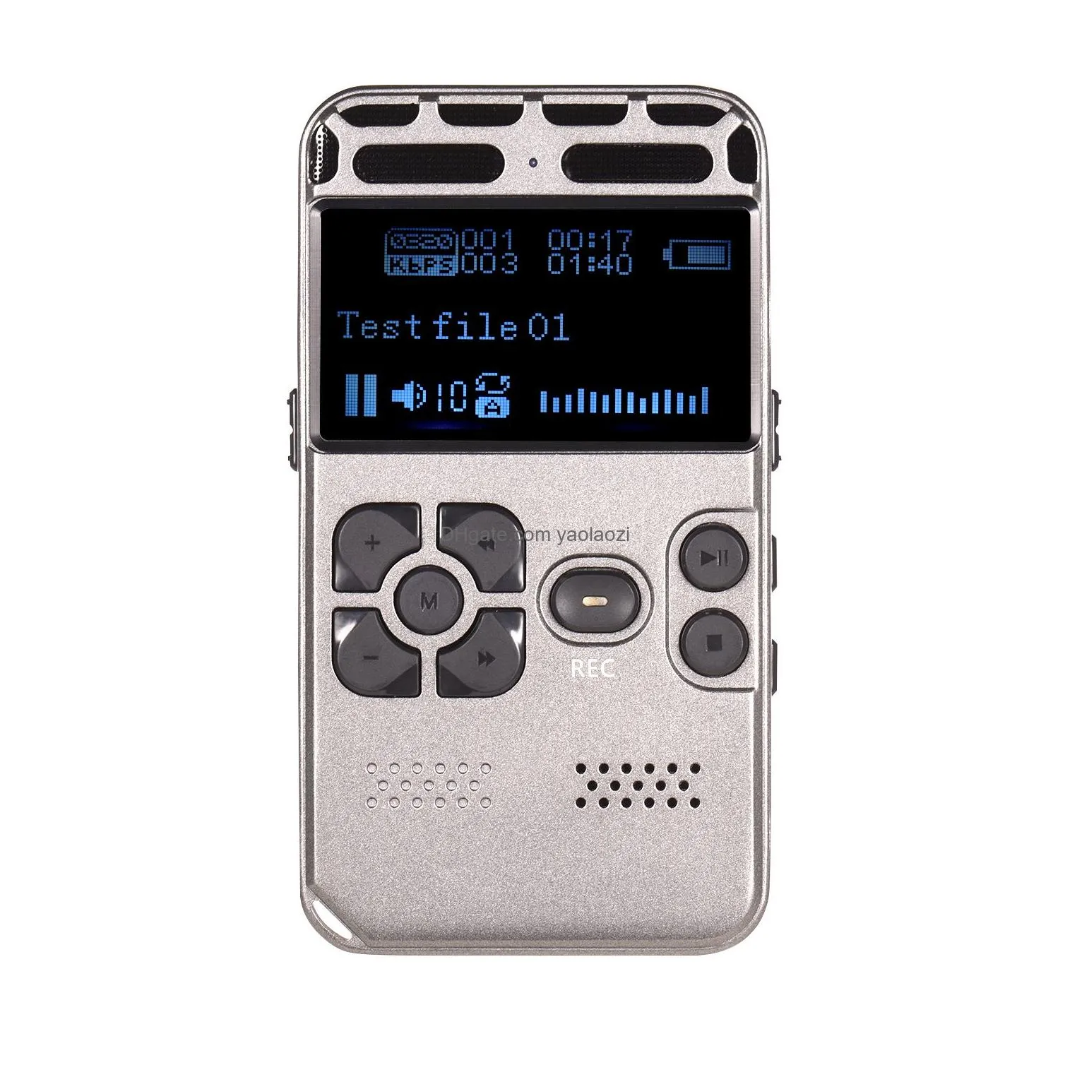 hd digital voice recorder audio recording dictaphone mp3 led display voice activated 8gb 16gb memory noise reduction voice recorder