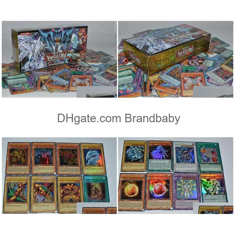 Card Games Yuh 100 Piece Set Box Holographic Yu Gi Oh Game Collection Children Boy Childrens Toys 220921 Drop Delivery Dhgkz