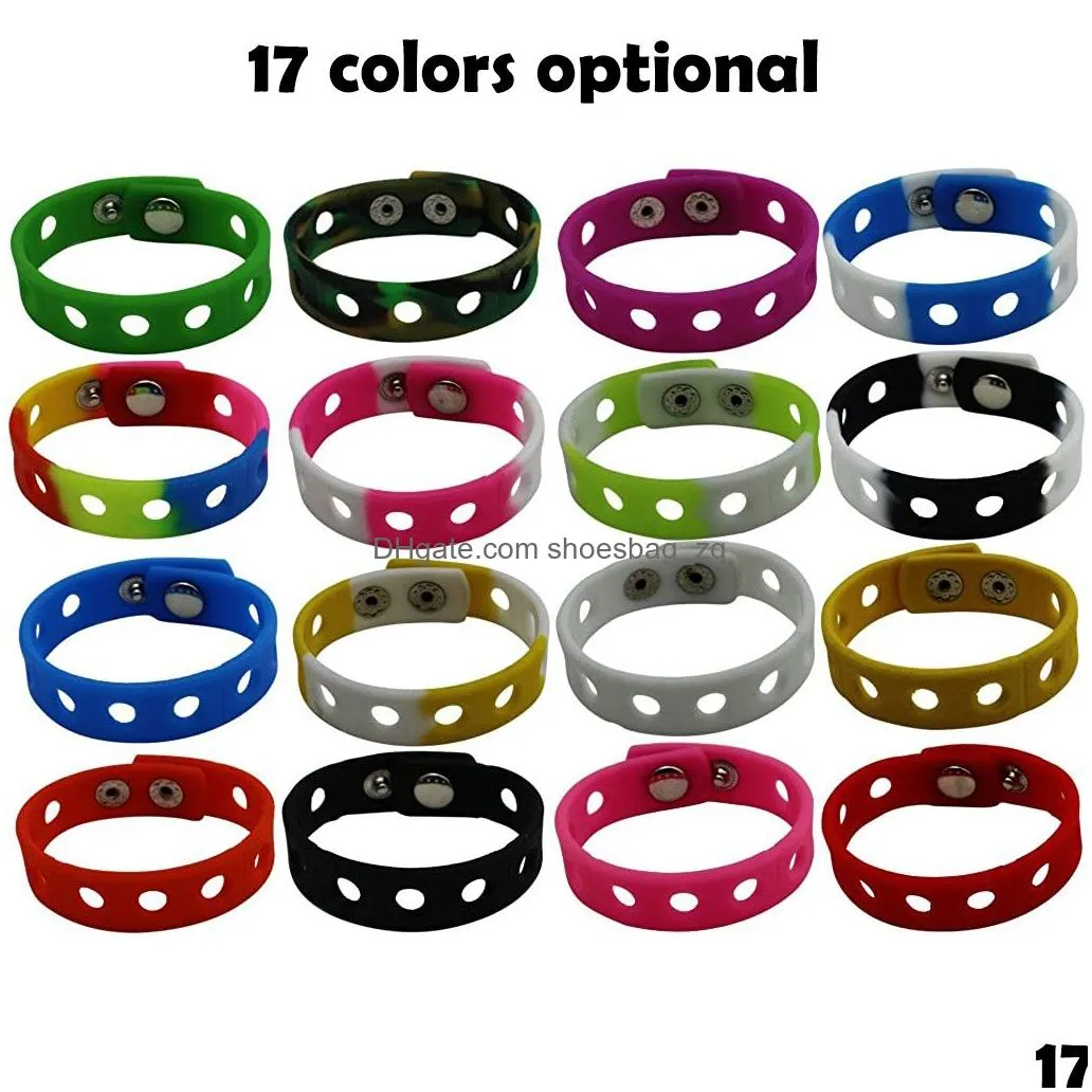1 LOT=100PCS Silicone Wristbands Cartoon Wrist Strap Adjustable Sports Bracelet Bands Kids Gift Party Gift 18CM 17 Colors